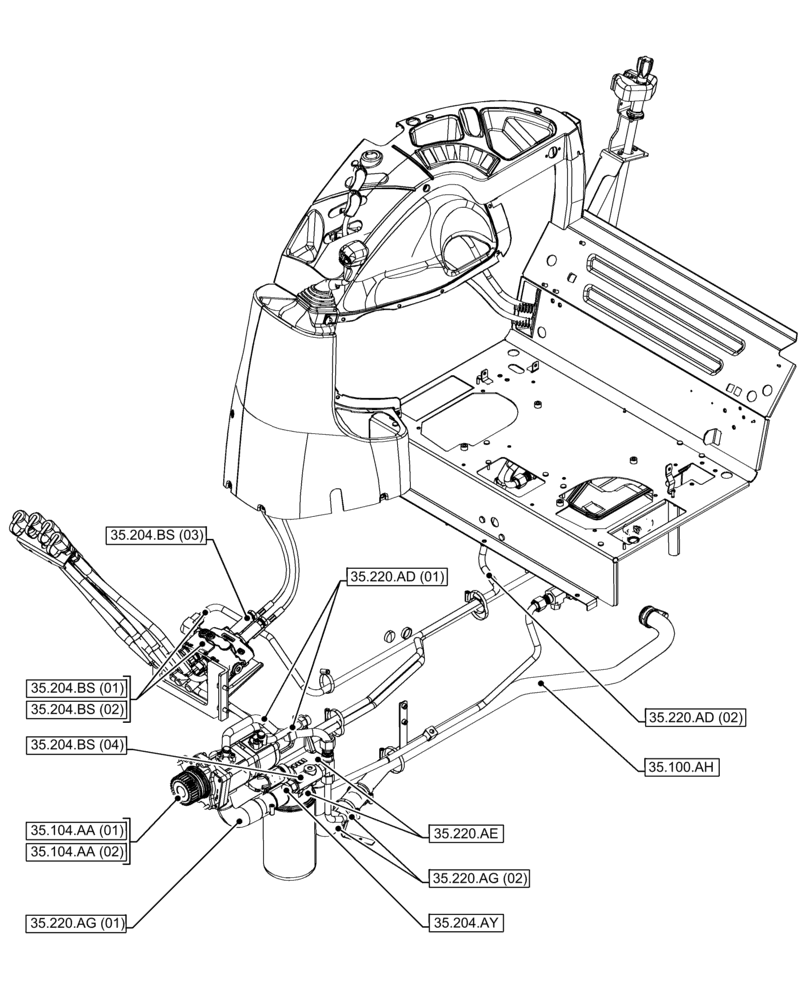 Схема запчастей Case IH FARMALL 65C - (35.000.00[03]) - SECTION INDEX - HYDRAULIC SYSTEMS (35) - HYDRAULIC SYSTEMS
