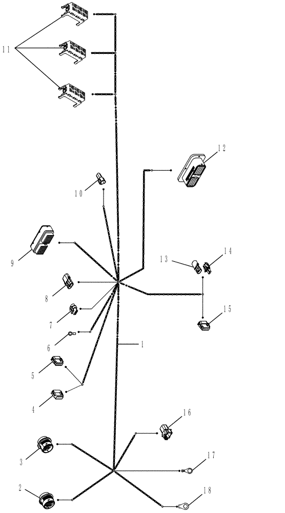 Схема запчастей Case IH 810 - (13-018[02]) - HARNESS, RH COMP, VIPER-PRO (06) - ELECTRICAL