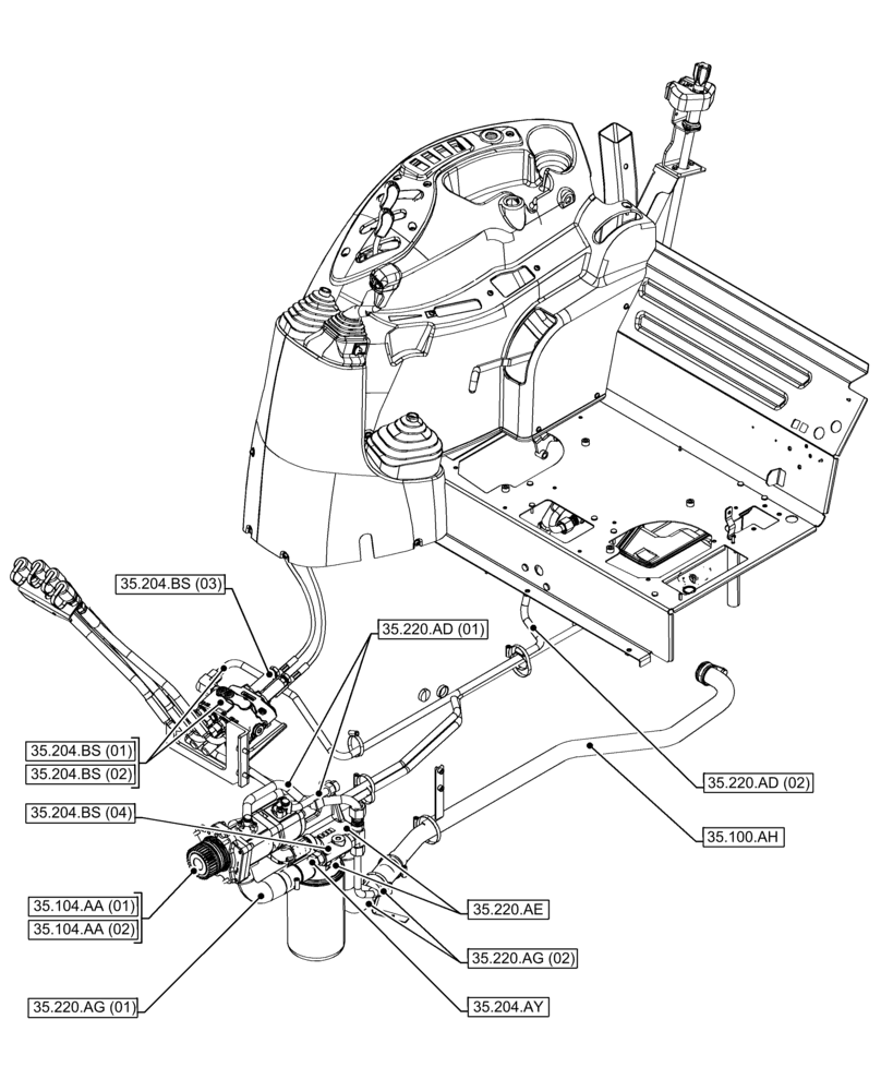 Схема запчастей Case IH FARMALL 65C - (35.000.00[04]) - SECTION INDEX - HYDRAULIC SYSTEMS (35) - HYDRAULIC SYSTEMS