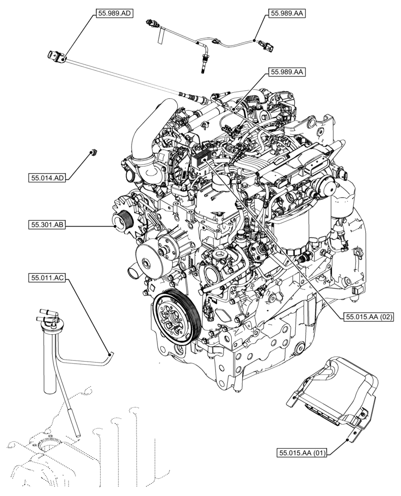 Схема запчастей Case IH FARMALL 65C - (55.000.00[05]) - SECTION INDEX - ELECTRICAL SYSTEMS (55) - ELECTRICAL SYSTEMS