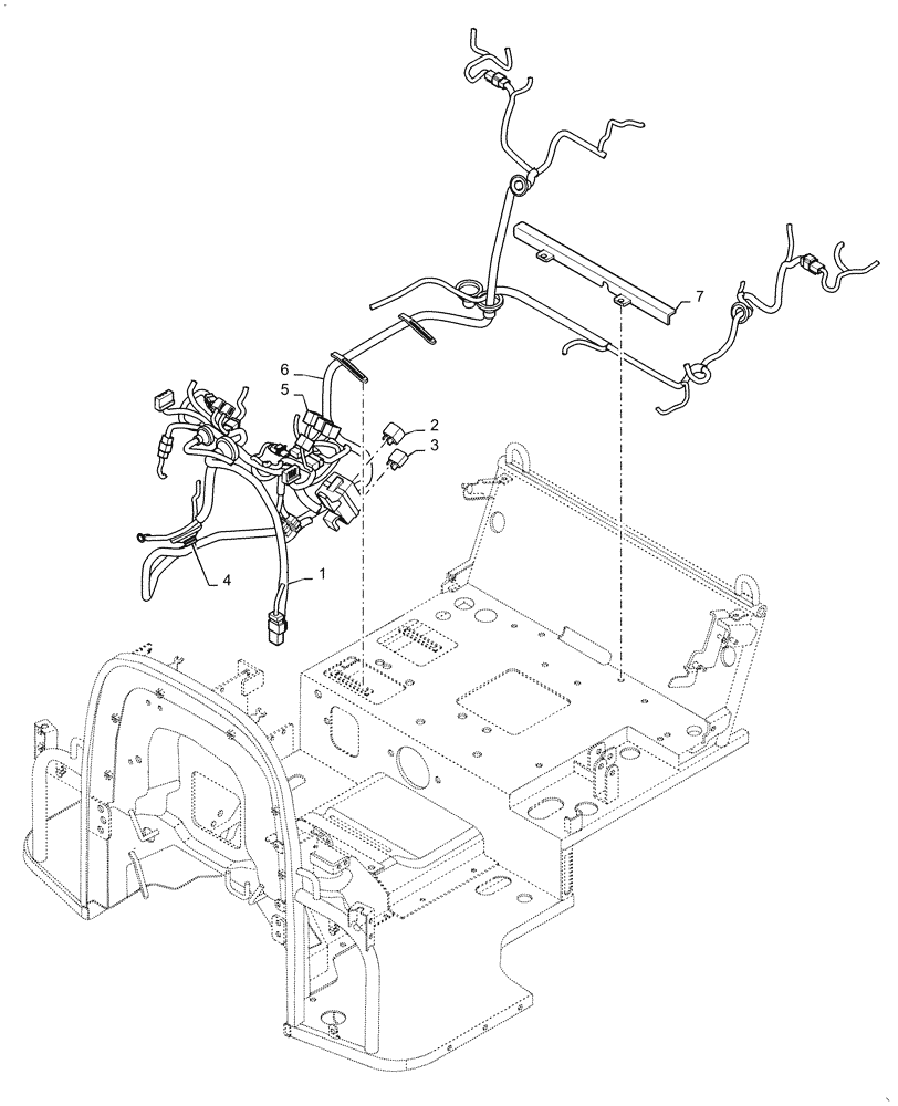 Схема запчастей Case IH FARMALL 30C - (55.000.AA[03]) - FRAME WIRING ASSY, FARMALL 30C, 35C (55) - ELECTRICAL SYSTEMS