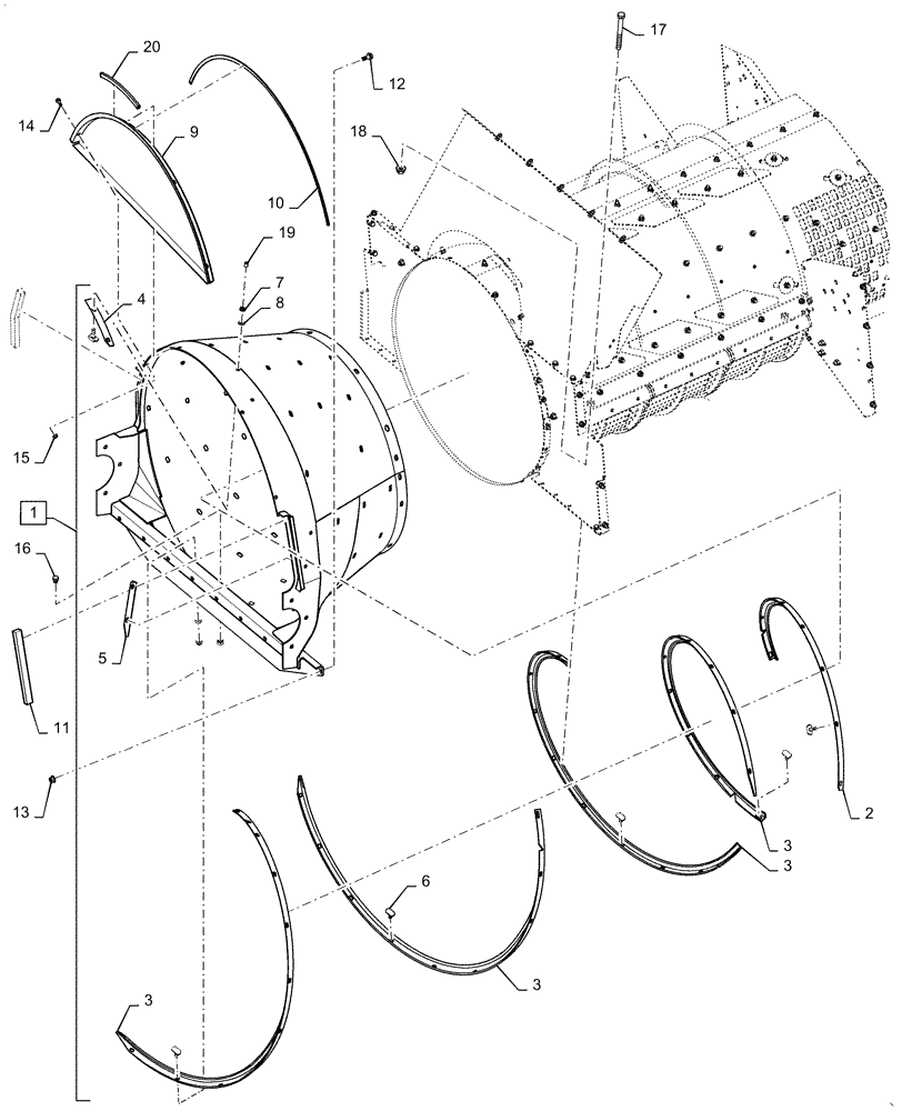 Схема запчастей Case IH 5130 - (66.101.AP[01]) - VAR - 722888 - CONE, FEEDER (66) - THRESHING