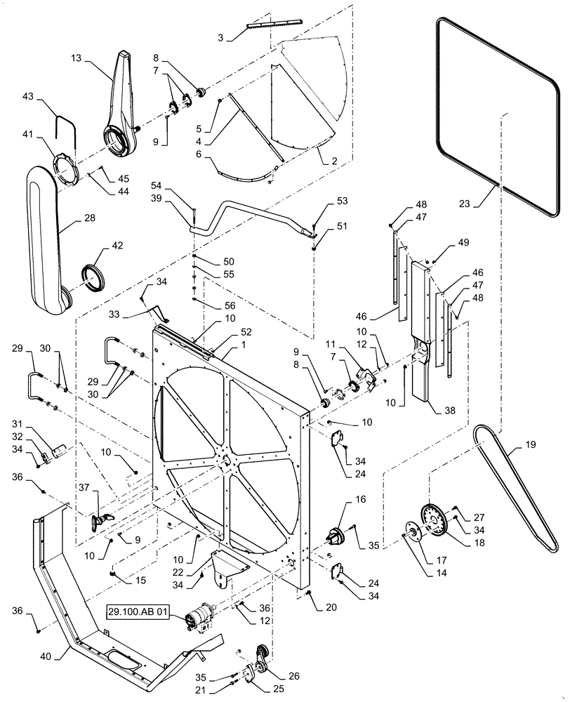Схема запчастей Case IH 5130 - (10.419.AA[02]) - SCREEN, AIR INTAKE (10) - ENGINE