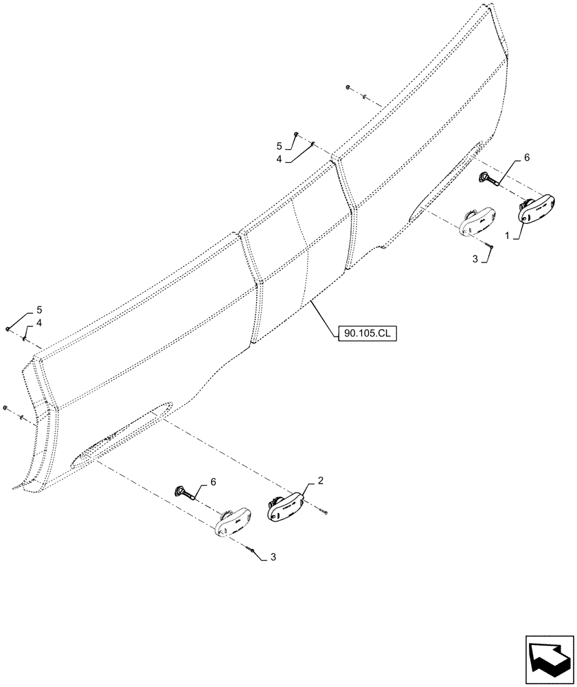 Схема запчастей Case IH 7140 - (55.404.BM) - TAIL LAMP (55) - ELECTRICAL SYSTEMS