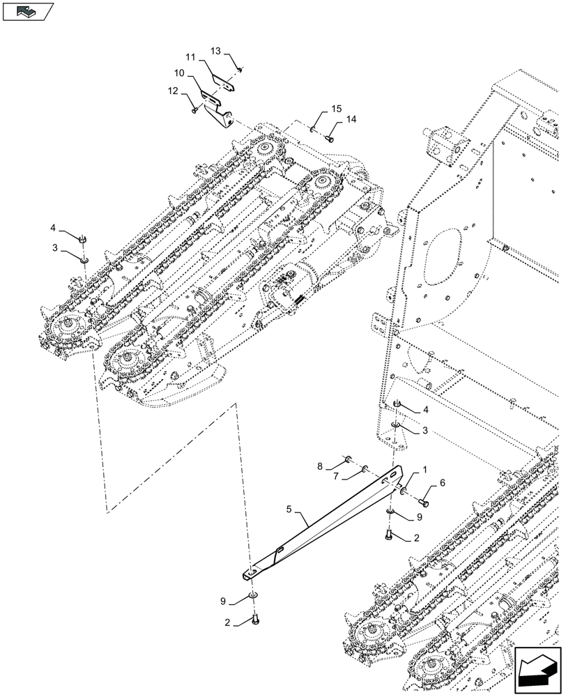 Схема запчастей Case IH 4408F-30 - (58.220.050) - ROW UNIT ATTACHMENT, RH (58) - ATTACHMENTS/HEADERS