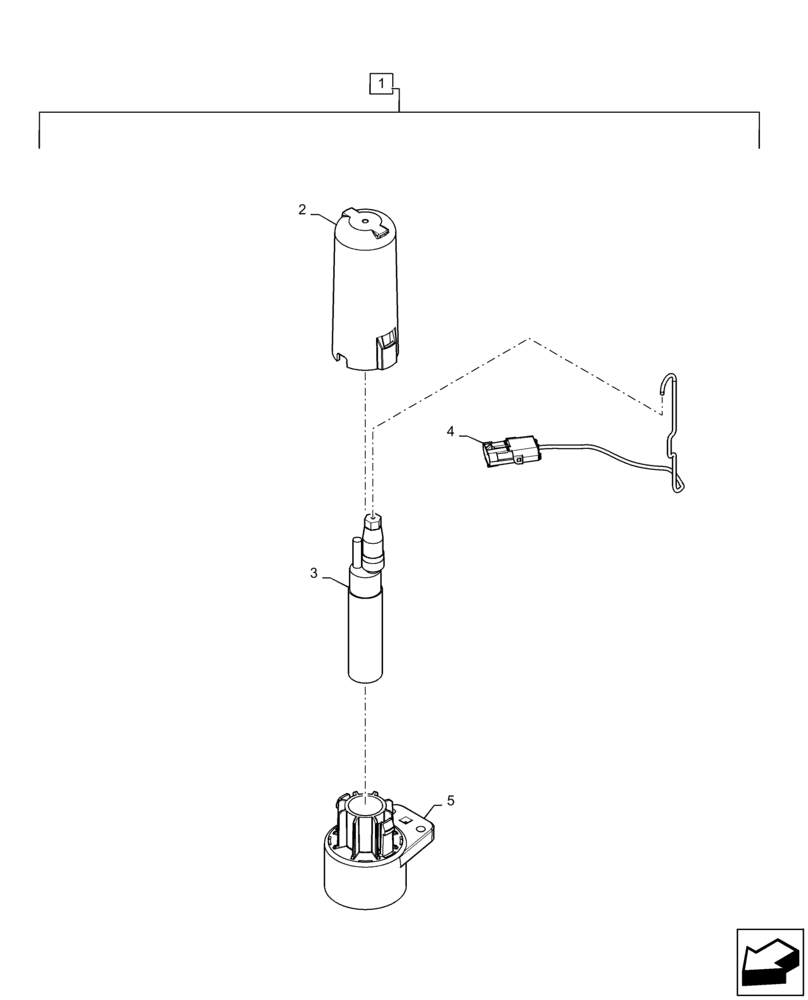 Схема запчастей Case IH 2240 - (55.527.AC[02]) - SENSOR, ULTRASONIC, LH & RH BOOM (55) - ELECTRICAL SYSTEMS