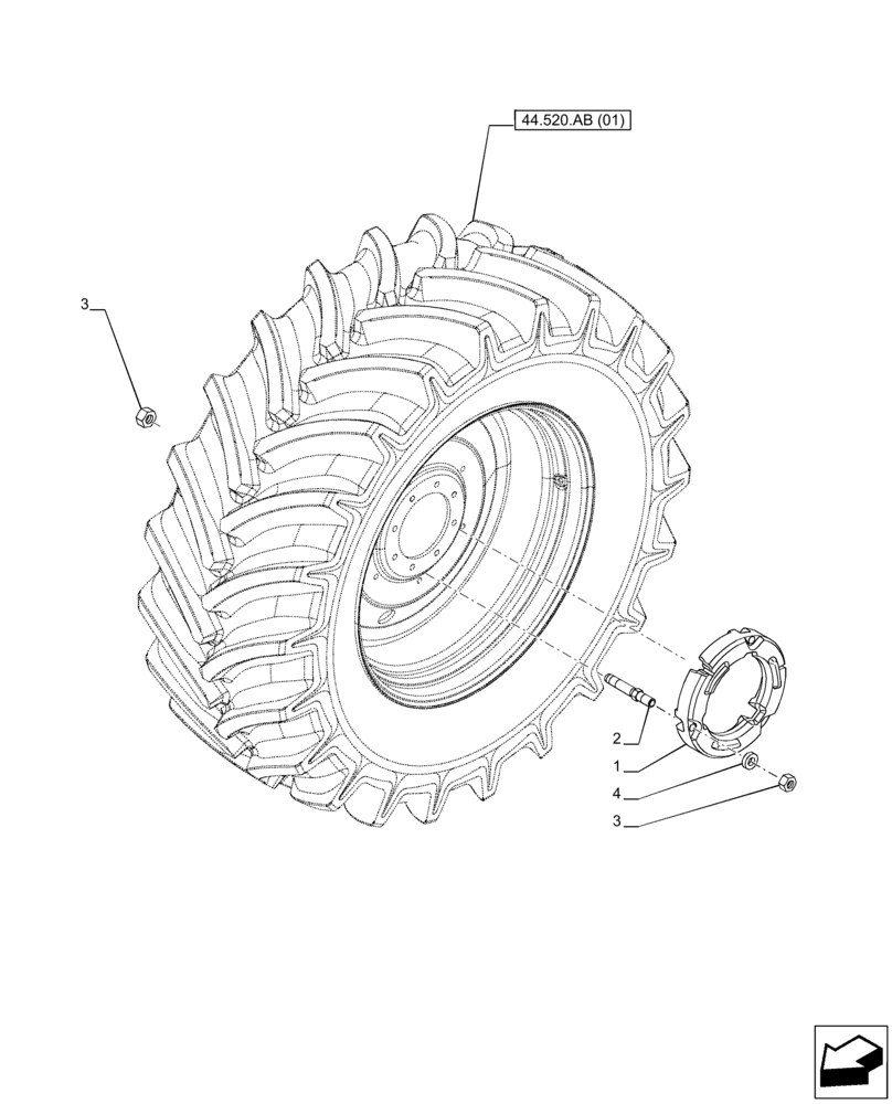 Схема запчастей Case IH PUMA 185 CVT - (39.140.AL[05]) - VAR - 758191 - BALLAST, REAR (500 KG) (39) - FRAMES AND BALLASTING