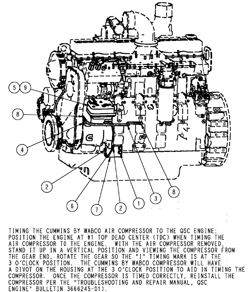 Схема запчастей Case IH SPX4410 - (03-050) - AIR COMPRESSOR GROUP (01) - ENGINE