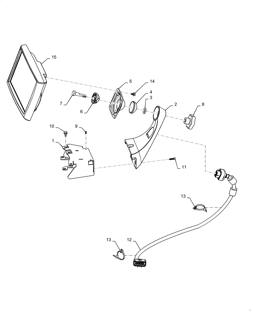 Схема запчастей Case IH 7140 - (55.520.AX[01]) - MONITOR, CONSOLE, DISPLAY (55) - ELECTRICAL SYSTEMS
