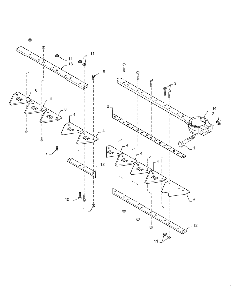 Схема запчастей Case IH DH303 - (58.110.BD[09]) - KNIFE, DOUBLE, LH, W/SCHUMACHER (58) - ATTACHMENTS/HEADERS