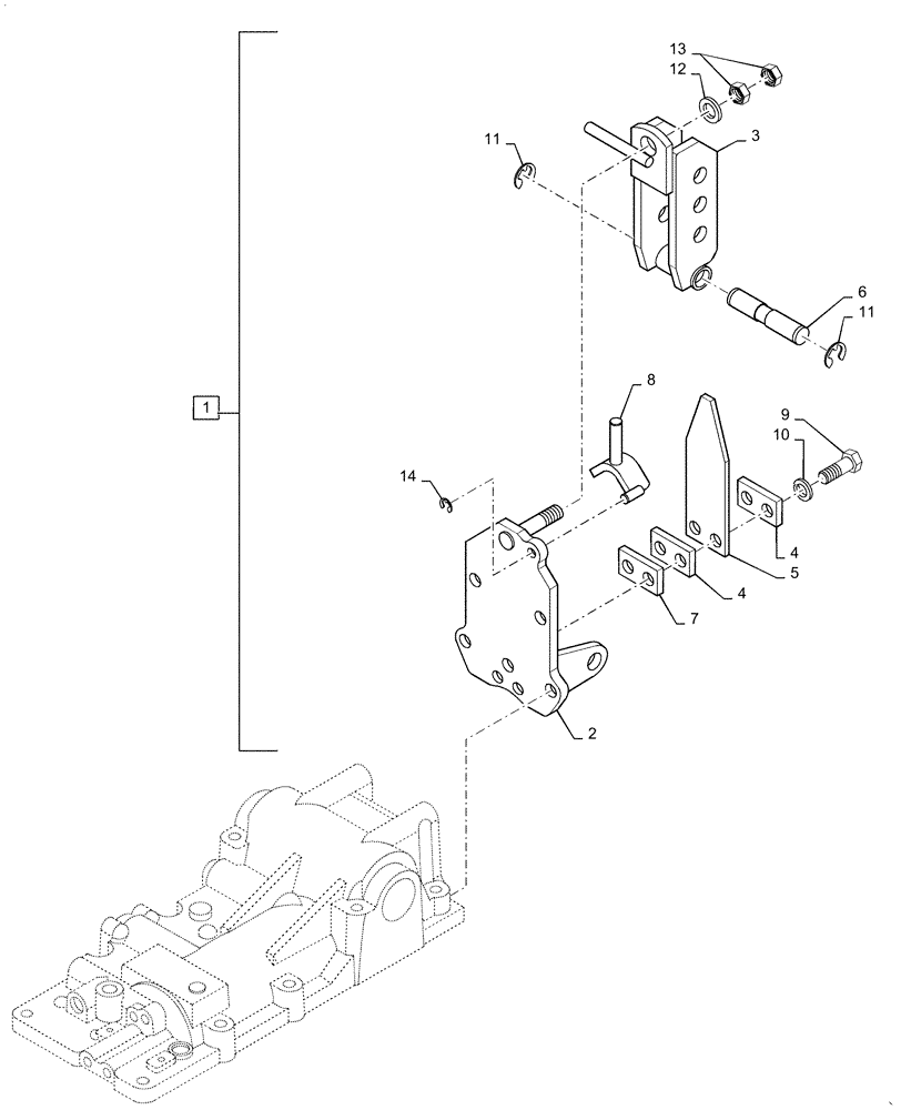 Схема запчастей Case IH FARMALL 50C - (37.120.AL[05]) - UPPER LINK, BRACKET, FARMALL 40C, 50C (37) - HITCHES, DRAWBARS & IMPLEMENT COUPLINGS