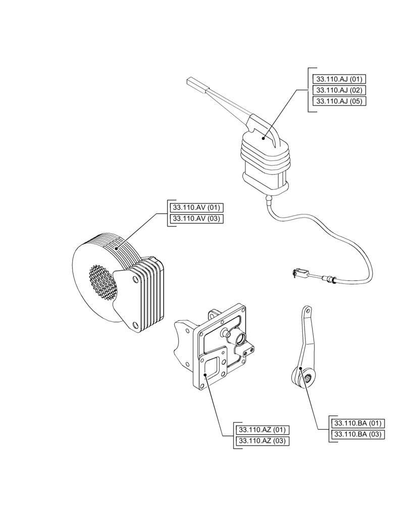 Схема запчастей Case IH PUMA 220 - (00.000.33[01]) - PICTORIAL INDEX - BRAKES & CONTROLS (00) - GENERAL & PICTORIAL INDEX