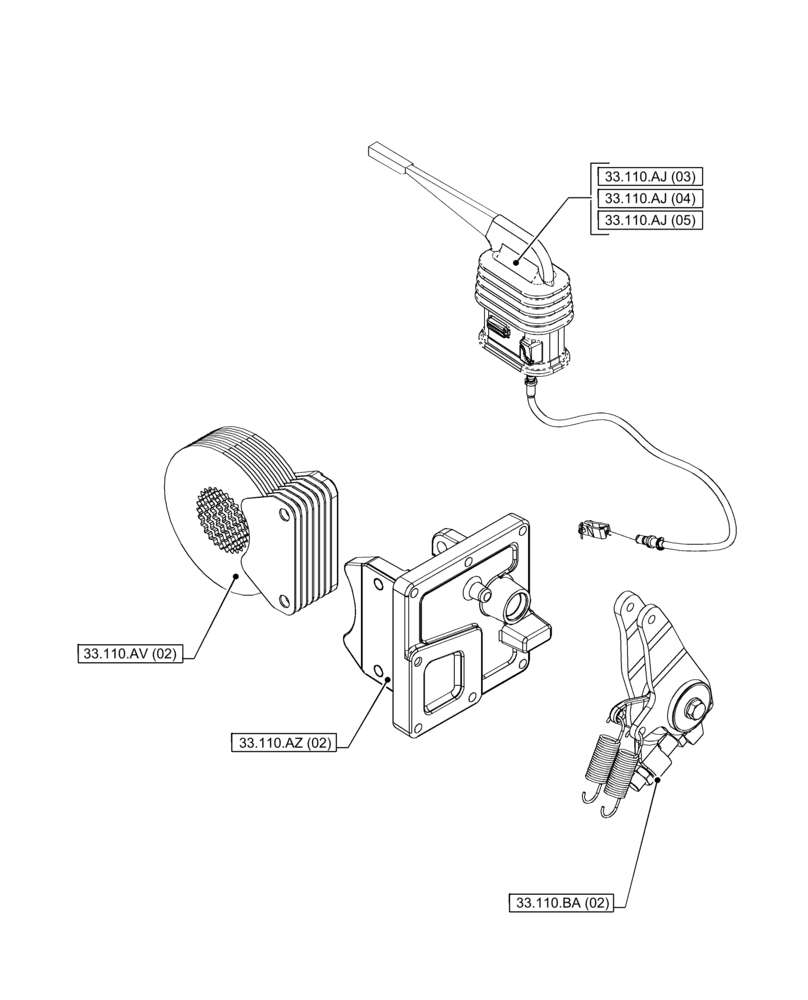 Схема запчастей Case IH PUMA 150 CVT - (00.000.33[01]) - PICTORIAL INDEX - BRAKES & CONTROLS (00) - GENERAL & PICTORIAL INDEX