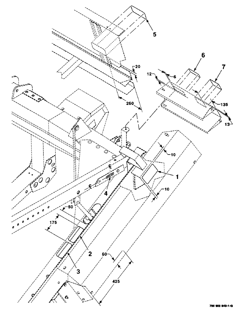 Схема запчастей Case IH 8830 - (9-004) - DECALS AND LOCATION DIAGRAM, LEFT SIDE (90) - PLATFORM, CAB, BODYWORK AND DECALS
