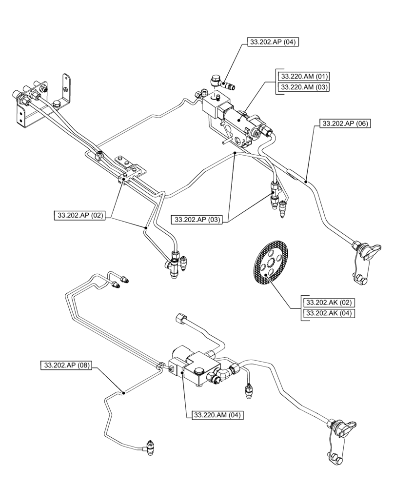 Схема запчастей Case IH PUMA 220 CVT - (33.000.00[03]) - SECTION INDEX - BRAKES & CONTROLS (33) - BRAKES & CONTROLS
