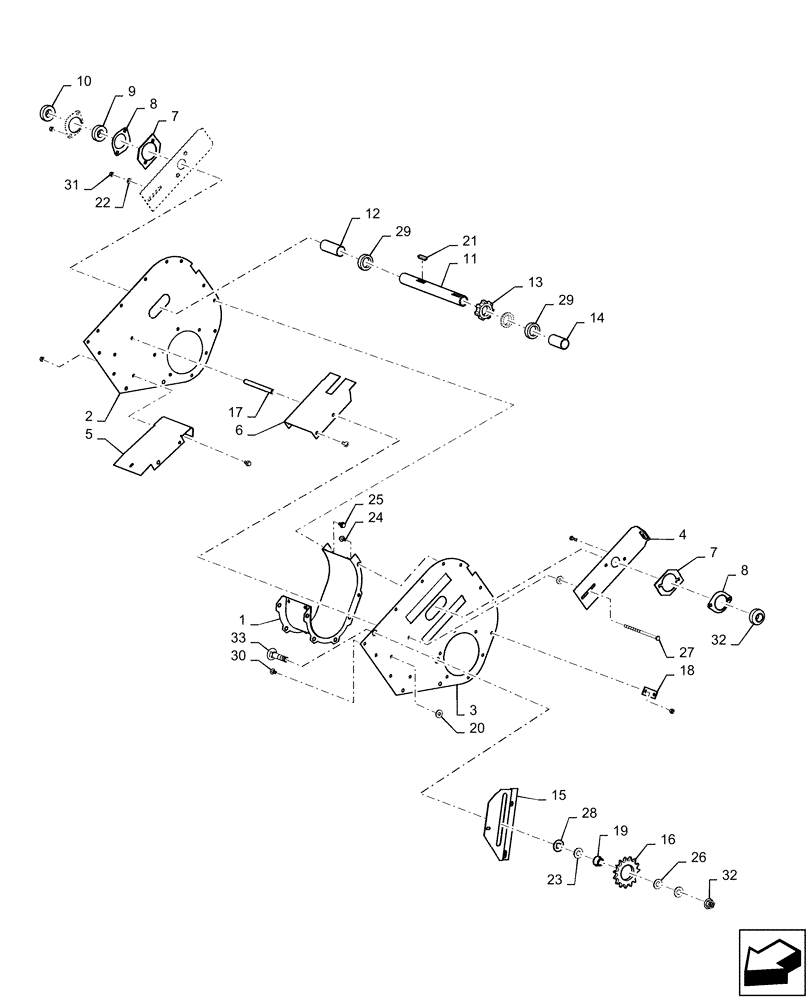 Схема запчастей Case IH 7140 - (74.140.AK[04]) - HEAD, TAILINGS ELEVATOR (74) - CLEANING