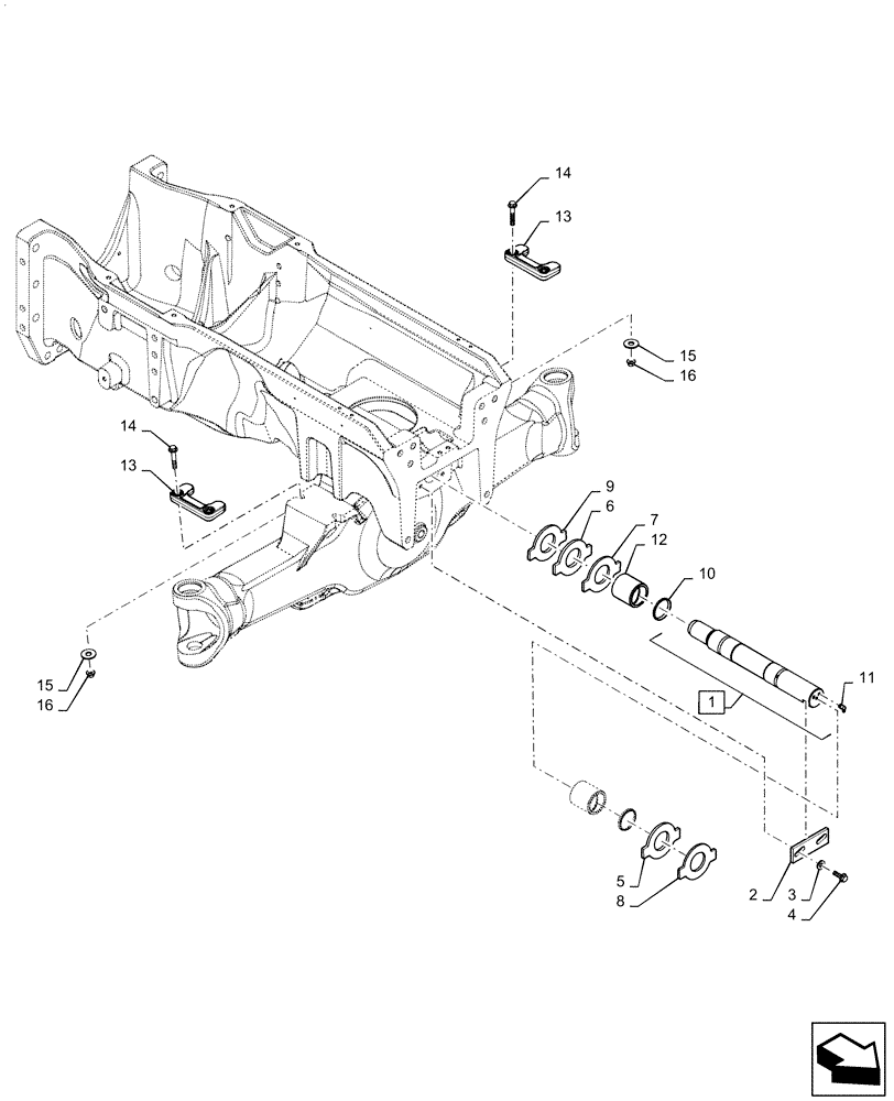 Схема запчастей Case IH MAGNUM 380 - (25.100.AI[01]) - PIVOT PIN (25) - FRONT AXLE SYSTEM