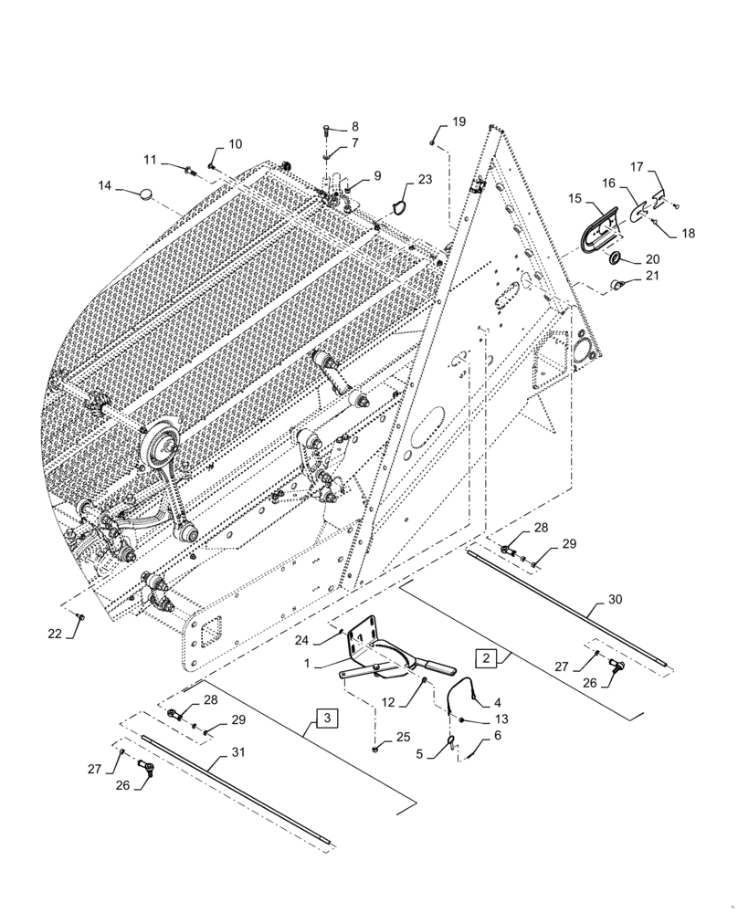 Схема запчастей Case IH 7140 - (74.114.AU[01]) - EXTENSION, ADJUSTABLE SIEVE (74) - CLEANING