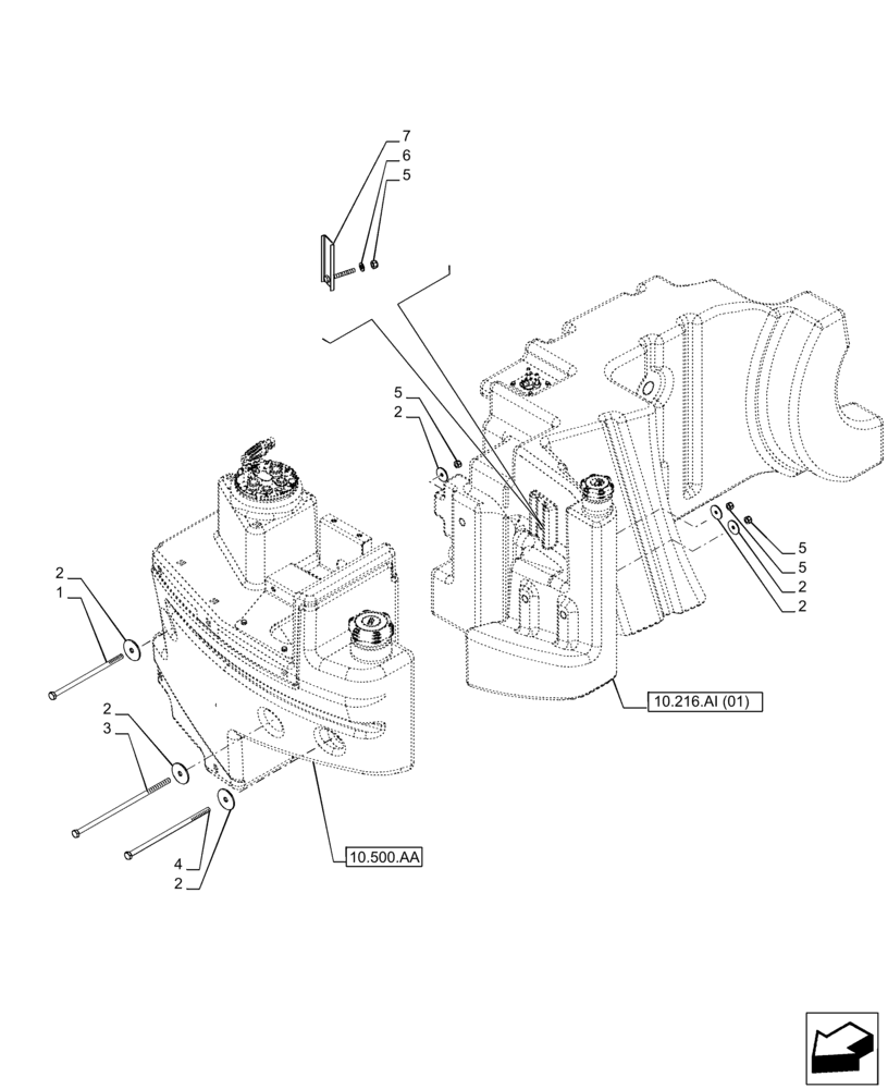 Схема запчастей Case IH PUMA 165 - (10.216.AI[04]) - VAR - 391131, 758001 - FUEL TANK, ASSY (10) - ENGINE