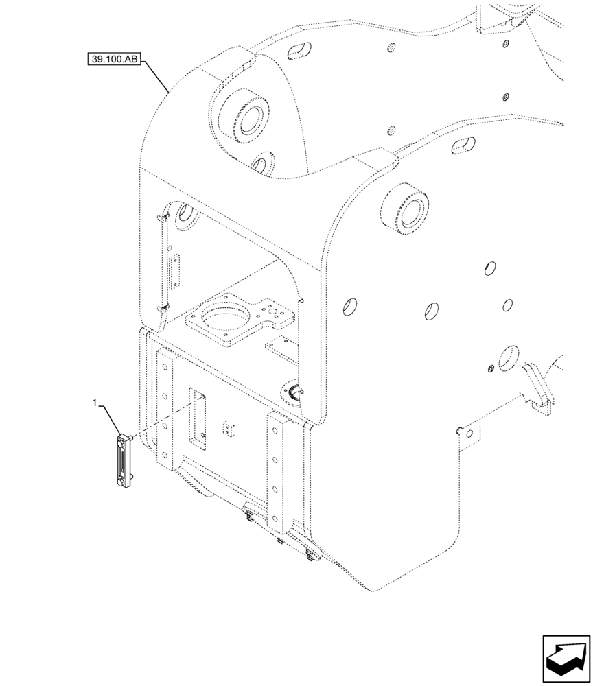 Схема запчастей Case IH FARMLIFT 635 - (35.300.AF) - HYDRAULIC OIL RESERVOIR, LEVEL INDICATOR (35) - HYDRAULIC SYSTEMS