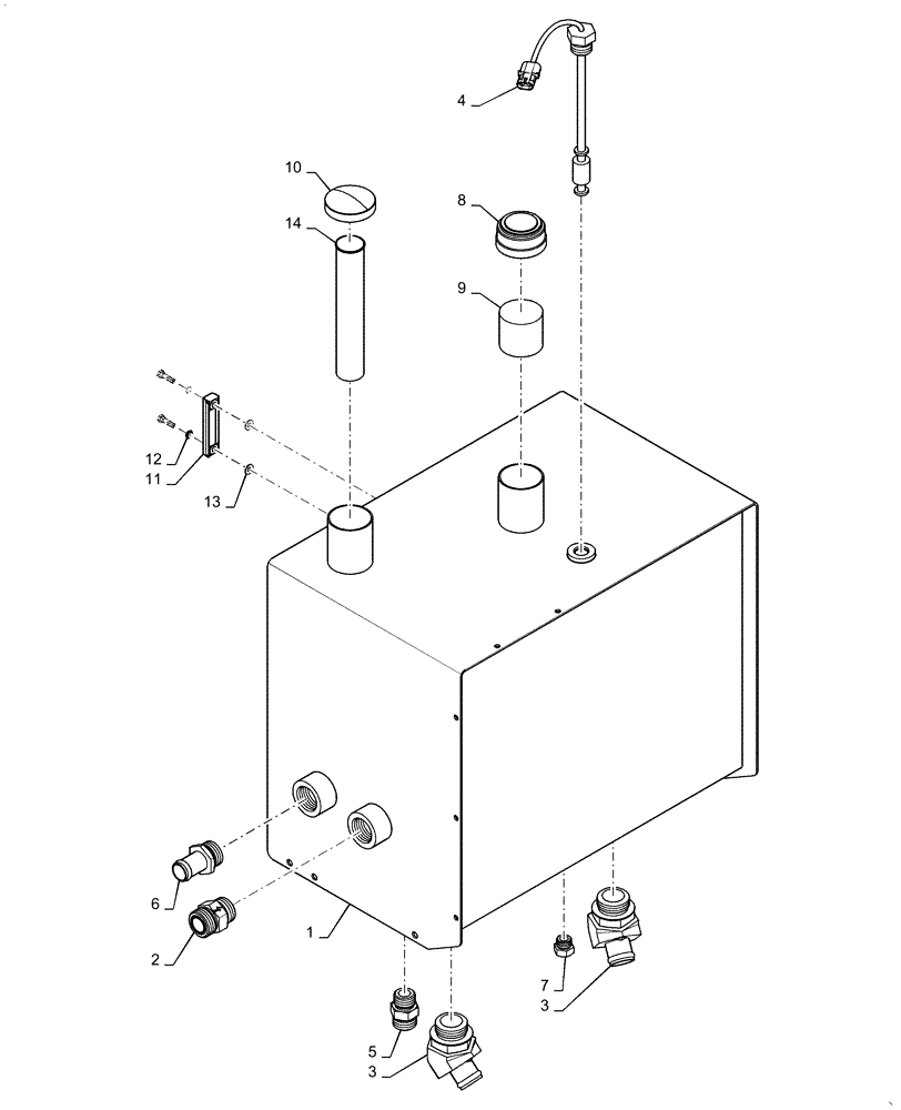 Схема запчастей Case IH 5130 - (35.300.AQ) - HYDRAULICS, OIL RESERVOIR (35) - HYDRAULIC SYSTEMS