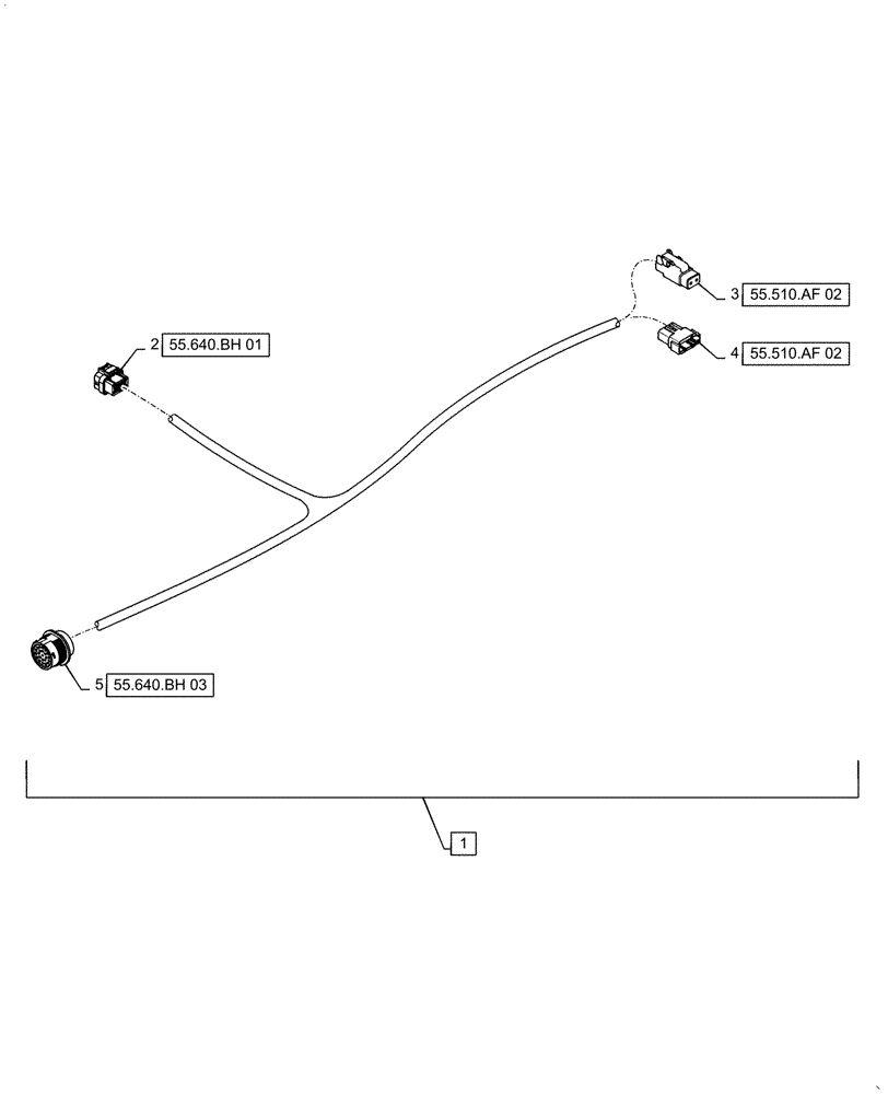 Схема запчастей Case IH QUADTRAC 620 - (55.640.BH[02]) - ISO 11783 CAB HARNESS (55) - ELECTRICAL SYSTEMS