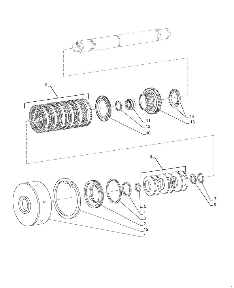Схема запчастей Case IH MAGNUM 200 - (21.155.AA[02]) - VAR- 429326, 729571 - 19TH GEAR CLUTCH - POWERSHIFT (21) - TRANSMISSION