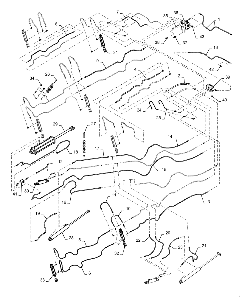Схема запчастей Case IH 500 - (35.560.AA[01]) - HYDRAULICS 50 FOOT (35) - HYDRAULIC SYSTEMS