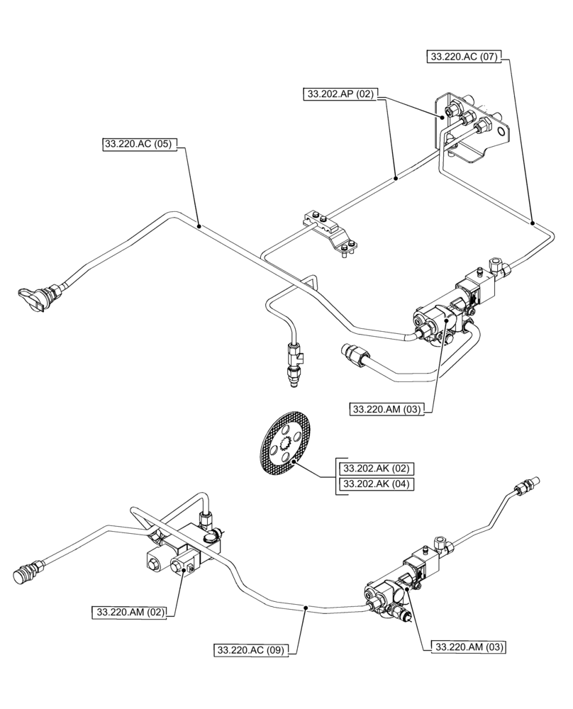 Схема запчастей Case IH PUMA 150 CVT - (33.000.00[03]) - SECTION INDEX - BRAKES & CONTROLS (33) - BRAKES & CONTROLS