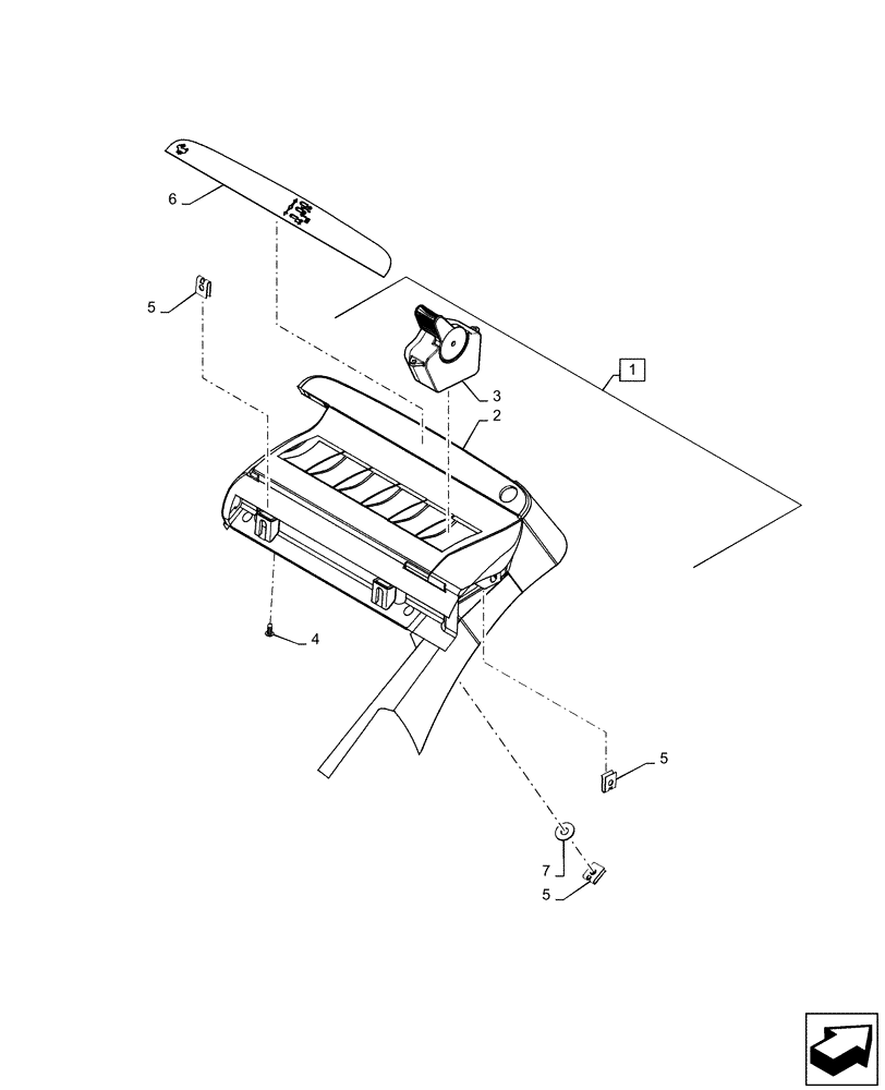 Схема запчастей Case IH STEIGER 620 - (55.035.AF[02]) - VAR - 424826 - REMOTE CONTROL VALVE SWITCH, 6 SPOOL (55) - ELECTRICAL SYSTEMS