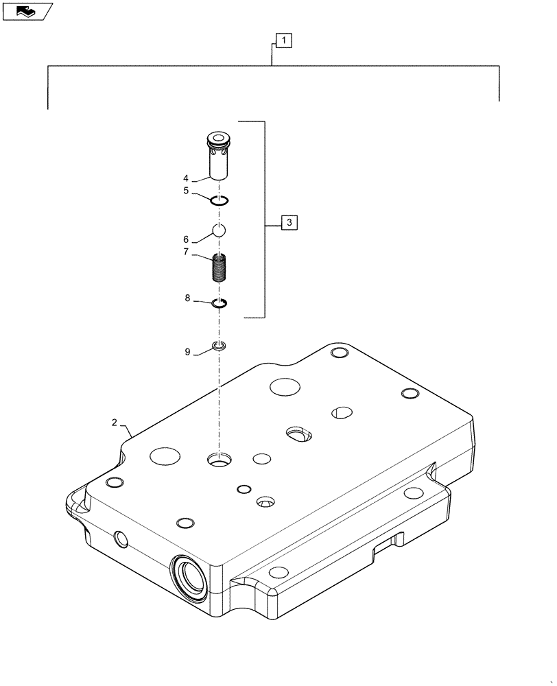 Схема запчастей Case IH MAGNUM 280 - (35.310.AC[02]) - MANIFOLD ASSY, VALVE MOUNTING, PWM (35) - HYDRAULIC SYSTEMS