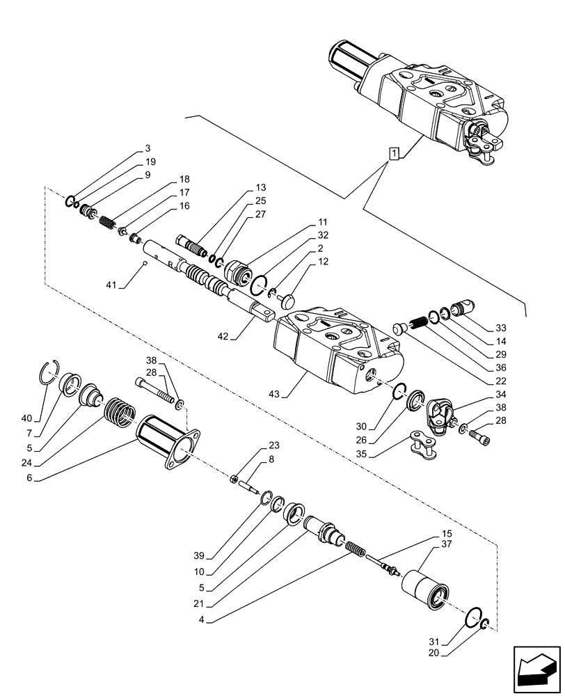 Схема запчастей Case IH FARMALL 105C - (35.204.BE[04]) - VAR - 336108, 743568, 743569 - REMOTE CONTROL VALVE, DISTRIBUTOR, COMPONENTS (35) - HYDRAULIC SYSTEMS