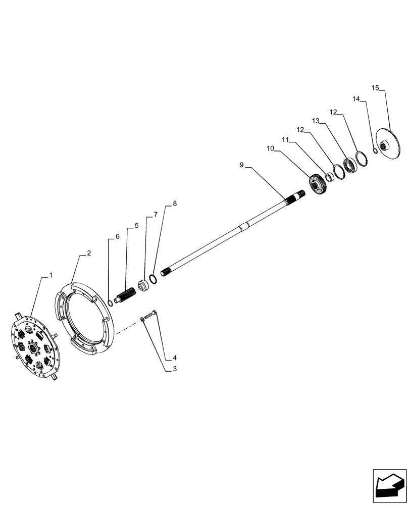 Схема запчастей Case IH PUMA 150 - (21.155.AN[01]) - VAR - 758016, 758017 - TRANSMISSION, INPUT SHAFT, FULL POWERSHIFT (21) - TRANSMISSION