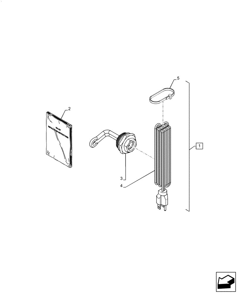 Схема запчастей Case IH QUADTRAC 500 - (88.100.10[01]) - DIA KIT, ADDITIONAL PRODUCTS, BLOCK HEATER, 120V, NA, 13L ENGINE (88) - ACCESSORIES