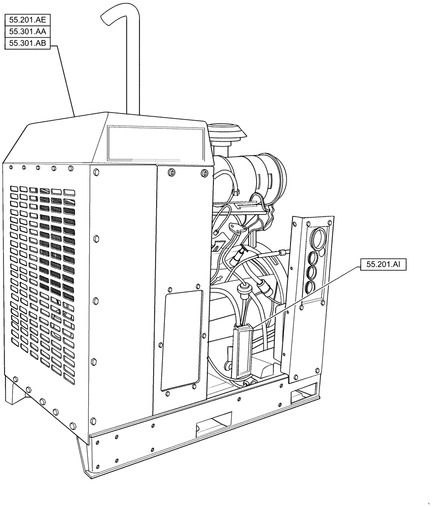 Схема запчастей Case IH RP165 - (00.000.55) - PICTORIAL INDEX - ELECTRICAL SYSTEMS (00) - GENERAL & PICTORIAL INDEX