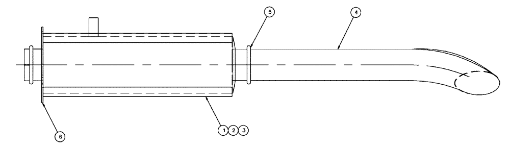 Схема запчастей Case IH FLX3510 - (02-016) - MUFFLER ASSEMBLY (01) - ENGINE