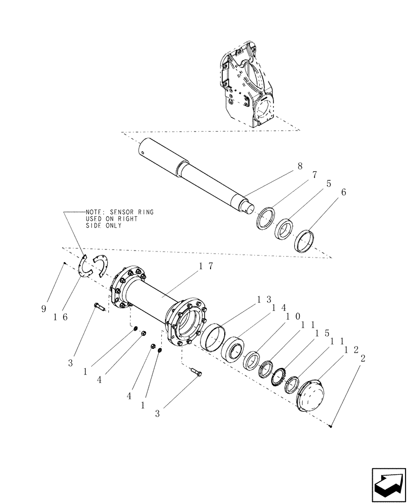 Схема запчастей Case IH ADX3260 - (D.13.B[07]) - DUAL HUB 5.5 INCH SPACING D - Travel
