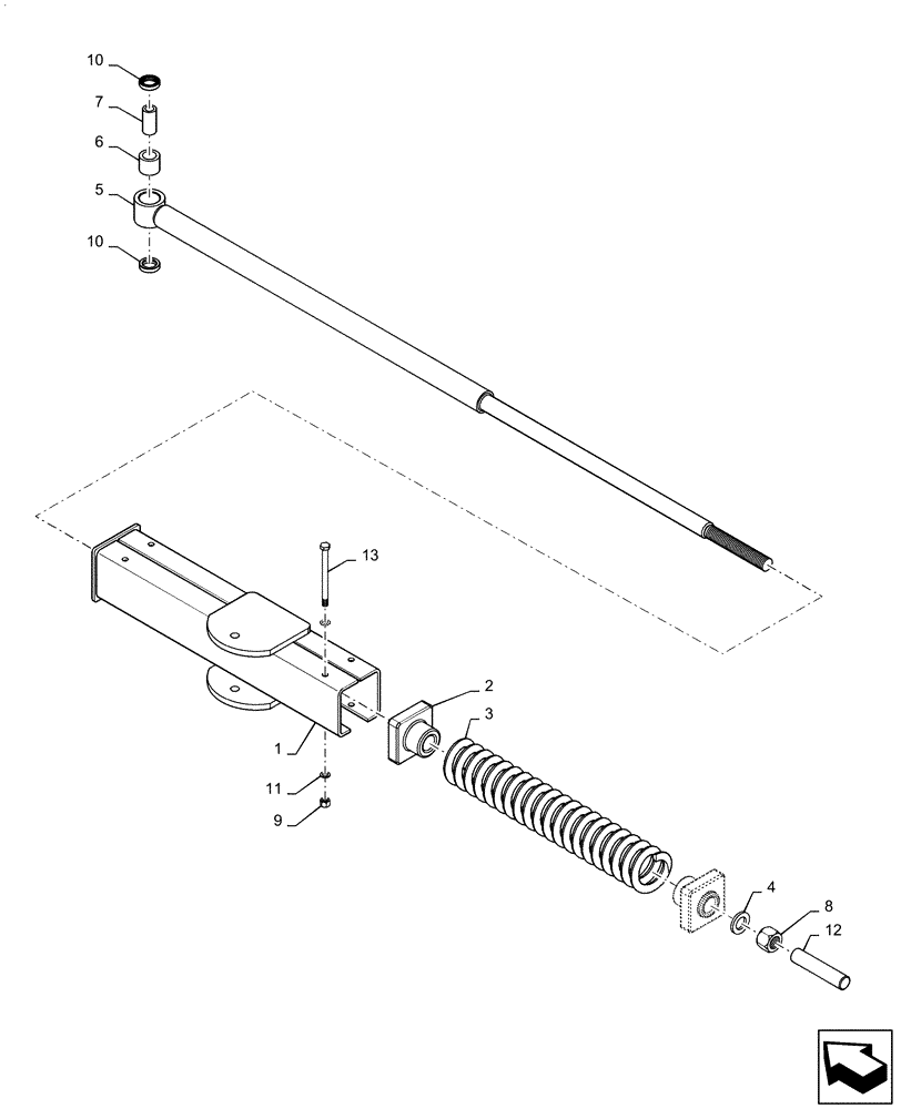 Схема запчастей Case IH QUADTRAC 540 - (90.118.CE[02]) - LH LADDER PUSH ARM (90) - PLATFORM, CAB, BODYWORK AND DECALS