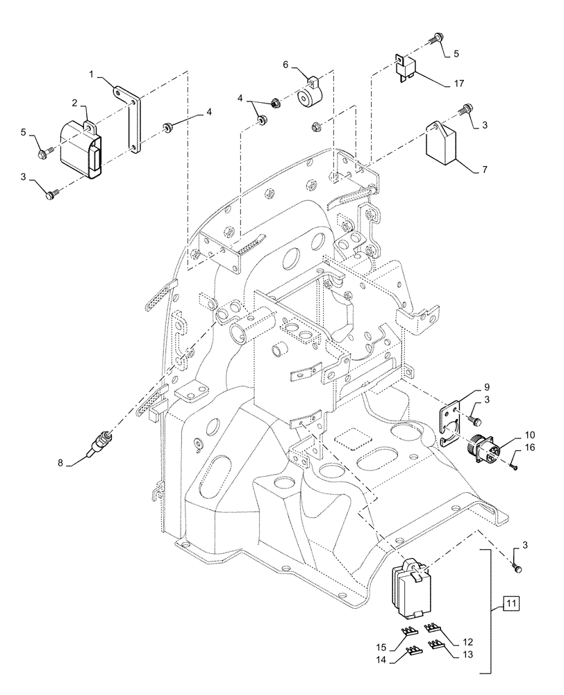 Схема запчастей Case IH FARMALL 30C - (55.512.00[02]) - ELECTRIC PANEL, HST, FARMALL 30C, 35C (55) - ELECTRICAL SYSTEMS