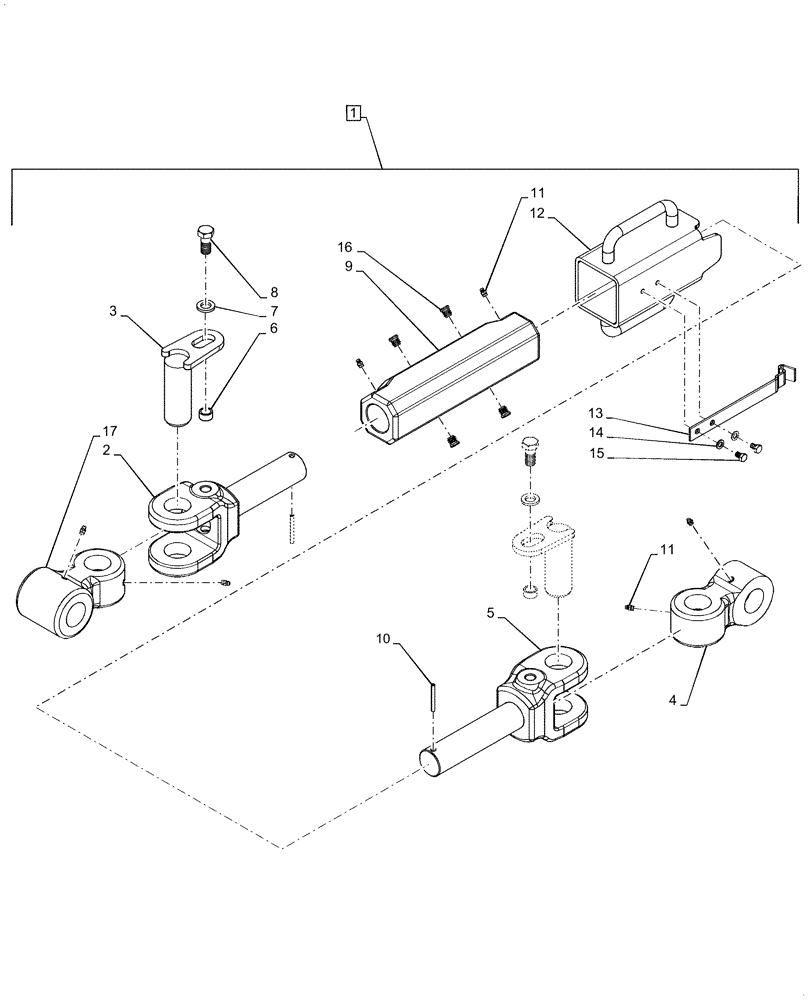 Схема запчастей Case IH QUADTRAC 470 - (37.120.AA) - 3 POINT HITCH UPPER LINK (37) - HITCHES, DRAWBARS & IMPLEMENT COUPLINGS