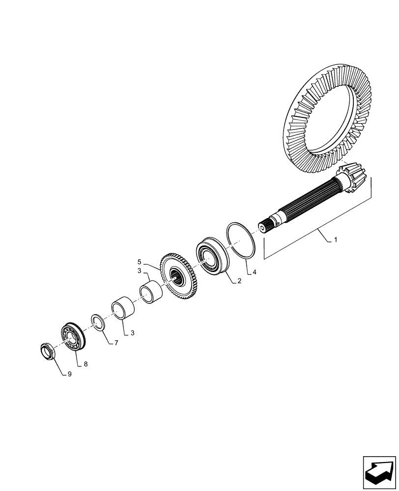 Схема запчастей Case IH MAGNUM 220 - (21.148.AC[01]) - VAR- 420104, 420105 - CENTRAL REDUCTION GEAR - CVT (21) - TRANSMISSION