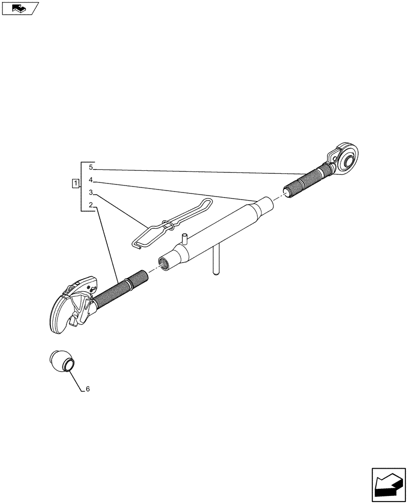 Схема запчастей Case IH MAXXUM 110 - (37.166.AE[04]) - VAR - 743699, 743700 - HYDRAULIC LIFT, TOP LINK (37) - HITCHES, DRAWBARS & IMPLEMENT COUPLINGS
