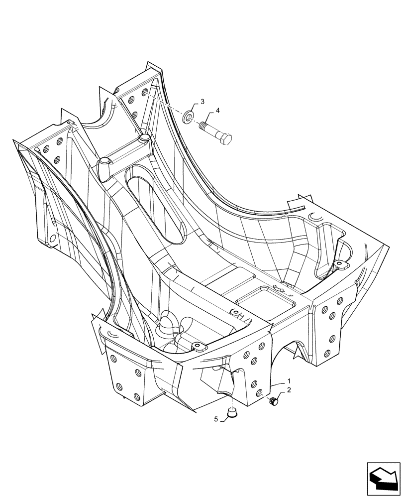 Схема запчастей Case IH MAGNUM 180 - (39.100.AY[02]) - VAR- 420228 - FRAME, FRONT - CL 4.75 AXLE (39) - FRAMES AND BALLASTING