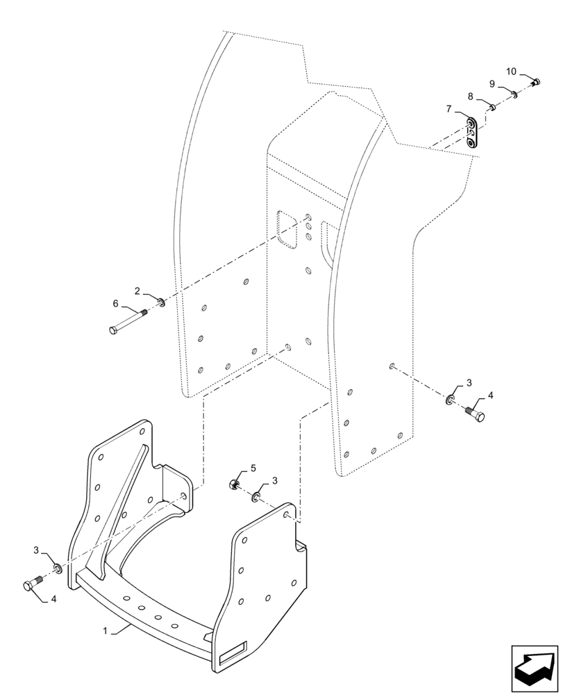 Схема запчастей Case IH STEIGER 420 - (37.100.AB[04]) - OFFSET DRAWBAR HANGER, W/ PTO (37) - HITCHES, DRAWBARS & IMPLEMENT COUPLINGS