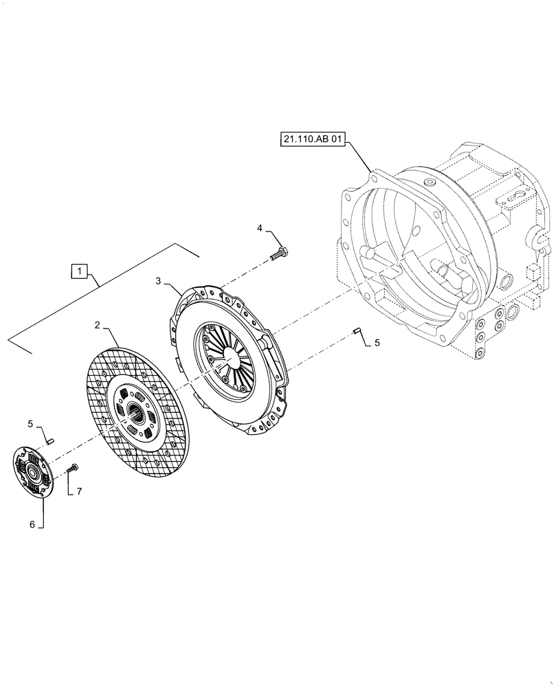 Схема запчастей Case IH FARMALL 30C - (18.110.AB[01]) - CLUTCH, FARMALL 30C, 35C (18) - CLUTCH