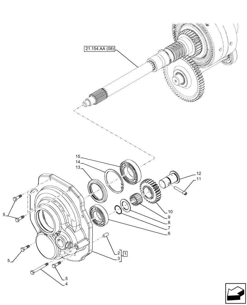 Схема запчастей Case IH FARMALL 115C - (21.168.AC[01]) - VAR - 334177, 390275 - CLUTCH (24X24) (HI-LO) (21) - TRANSMISSION