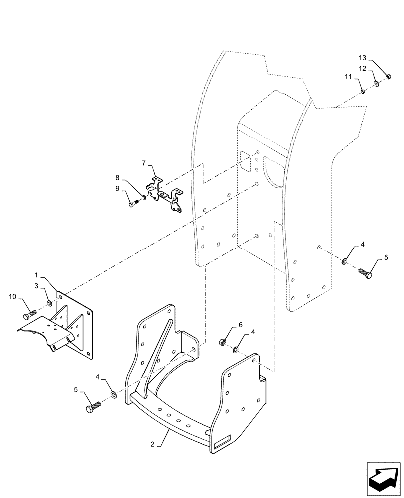 Схема запчастей Case IH STEIGER 420 - (37.100.AB[03]) - OFFSET DRAWBAR HANGER, W/O PTO (37) - HITCHES, DRAWBARS & IMPLEMENT COUPLINGS
