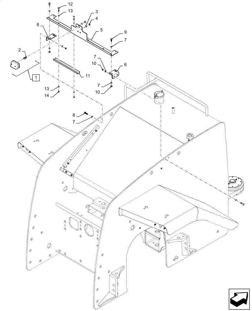 Схема запчастей Case IH STEIGER 435 - (04-27[02]) - LAMPS - LICENSE PLATE, EUROPE (04) - ELECTRICAL SYSTEMS