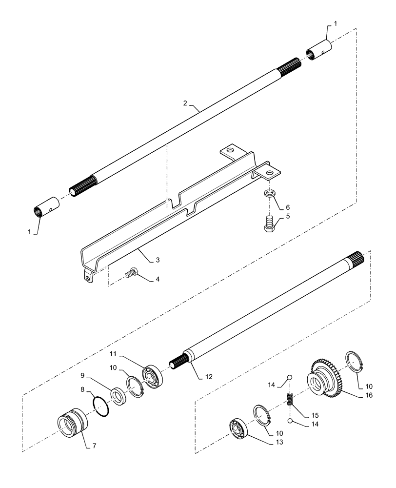 Схема запчастей Case IH FARMALL 30C - (23.314.AG[01]) - 4WD SHAFT, FARMALL 30C, 35C (23) - FOUR WHEEL DRIVE SYSTEM