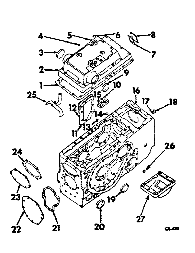 Схема запчастей Case IH 1456 - (07-07) - DRIVE TRAIN, REAR FRAME, COVER AND CONNECTIONS (04) - Drive Train